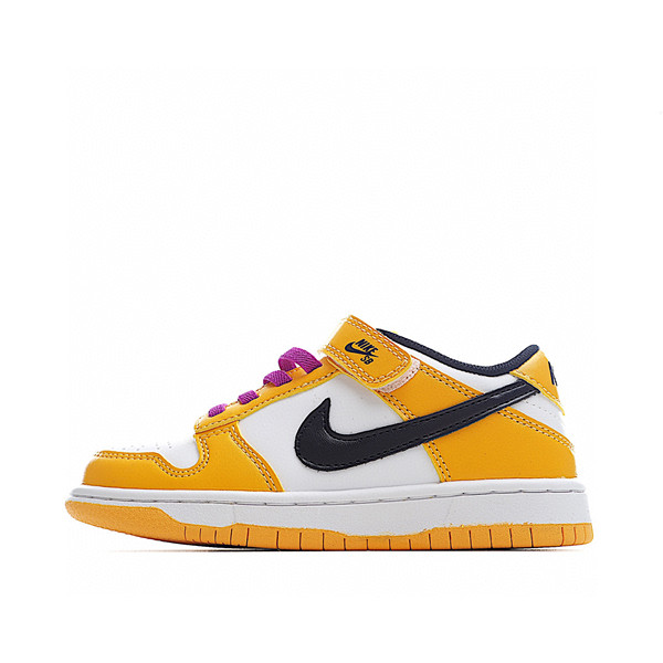 Youth Running Weapon SB Dunk Gold/White Shoes 026
